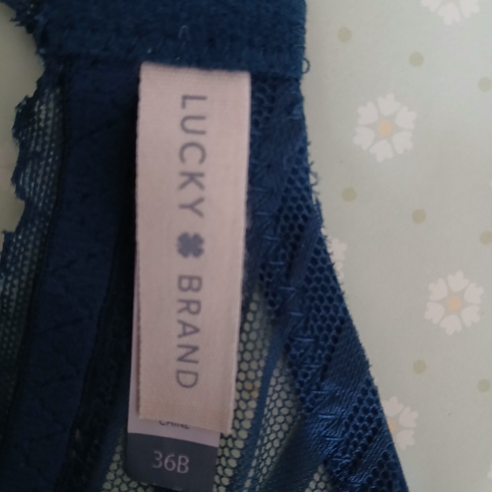 NWT Lucky Brand Blue Lace Demi  Bra Size 36B - Picture 6 of 14